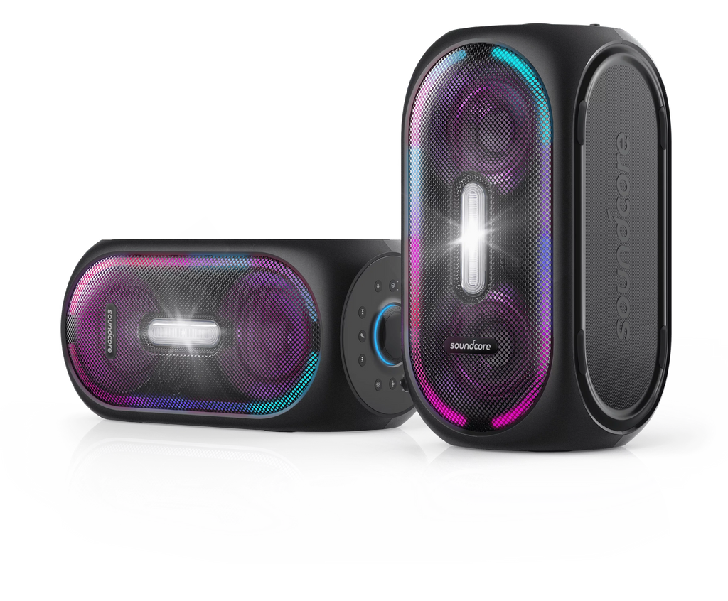 Anker Soundcore Rave Portable Party Speaker with 107dB Sound, Light Show, 24 Hour Playtime, PowerIQ, BassUp Technology, Water Impervious Party Speaker with Microphone Input For Karaoke, BBQ, Outdoor,