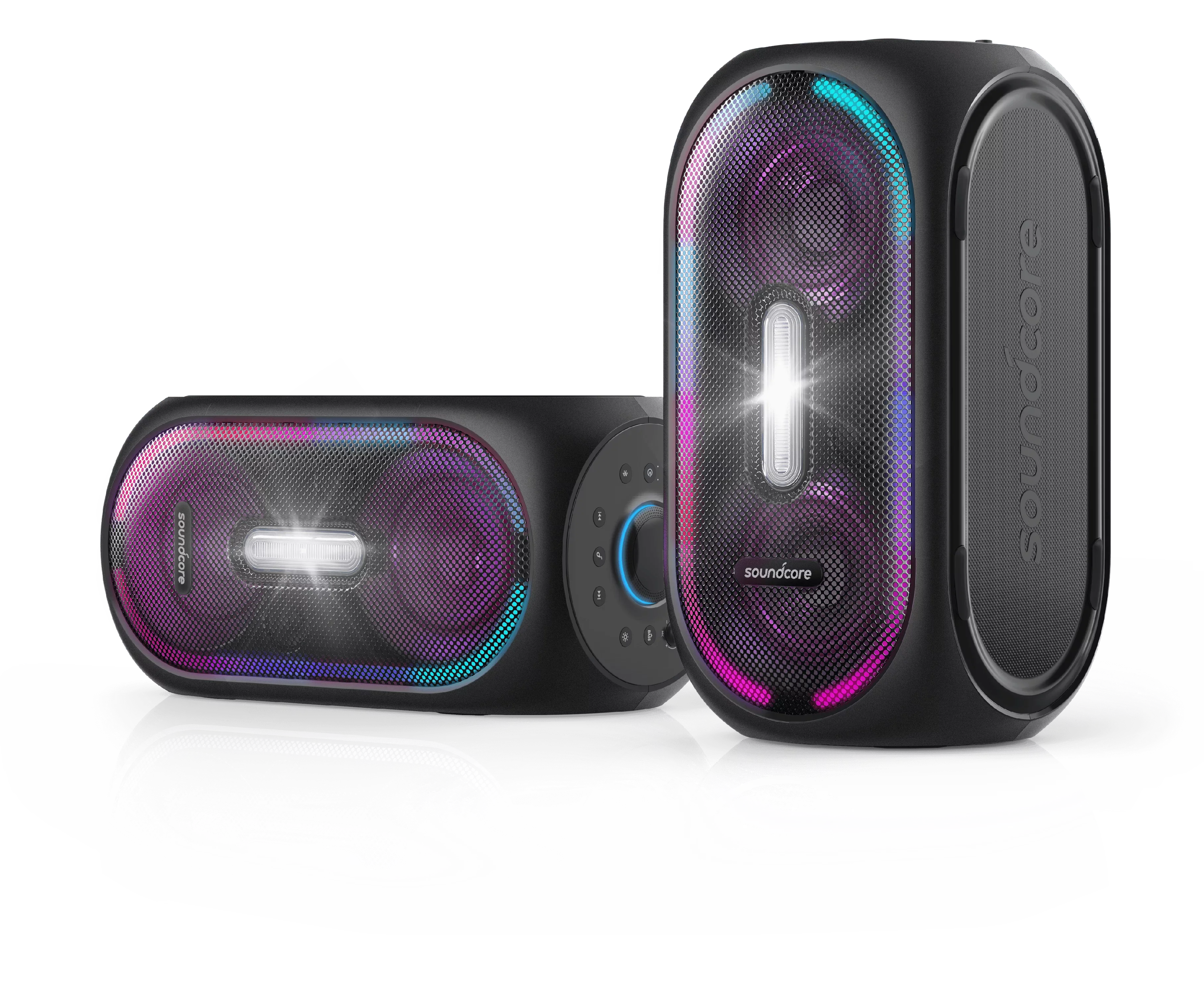 Anker Soundcore Rave Portable Party Speaker with 107dB Sound, Light Show, 24 Hour Playtime, PowerIQ, BassUp Technology, Water Impervious Party Speaker with Microphone Input For Karaoke, BBQ, Outdoor,