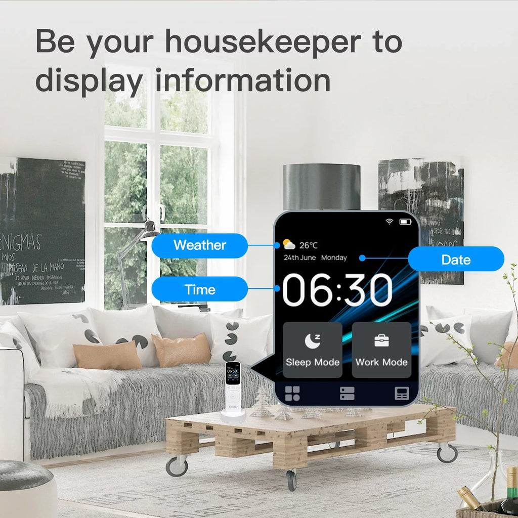 Center Control Panel Yabuy WiFi ligent Touched Screen Center Control Panel IR Remote Controller Home Center Control IR Remote Controller Fitting with MOES APP