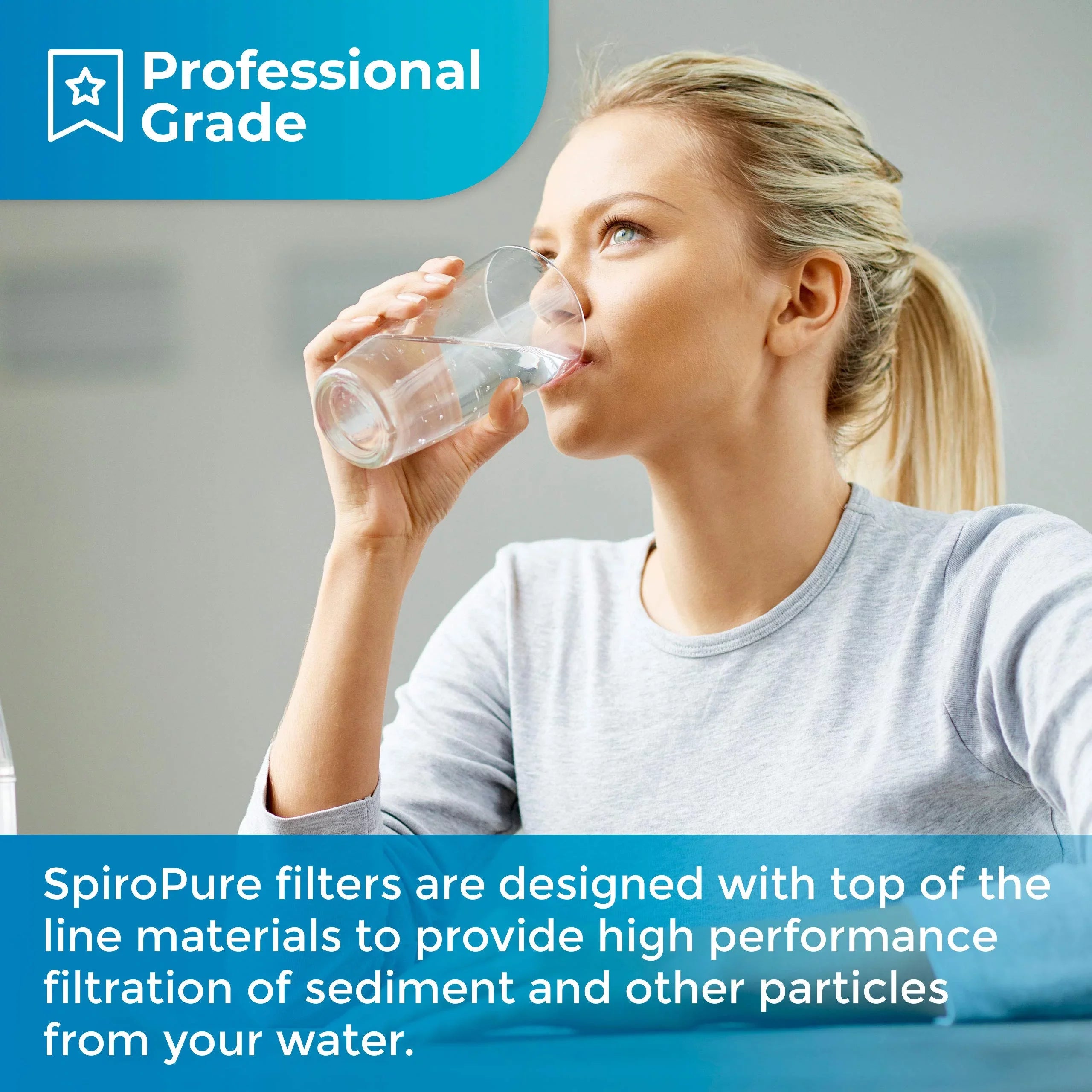 SpiroPure SP-DD-6010-20BB 20x4.5 BB 10 Micron Spun Melt-Blown Polypropylene Water Filter Cartridge SDC-45-2010 (Case of 6)