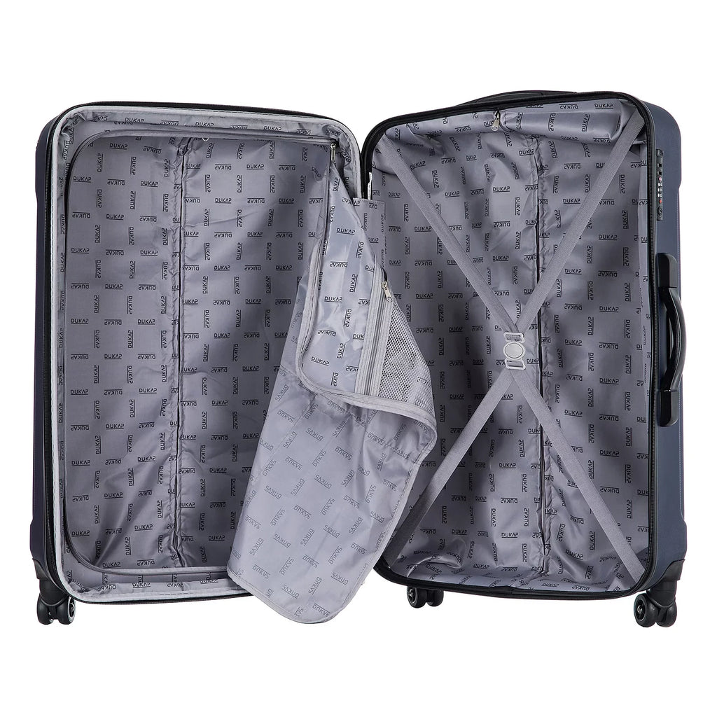 DUKAP y 2-Piece Plastic Luggage Set Blue (DKINT0SM-BLU)