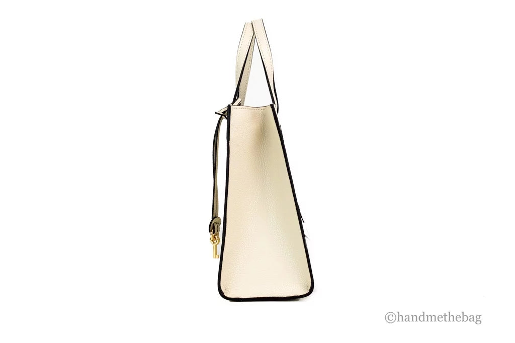 Marc Jacobs X Peanuts Grind Small Ivory Pebble Leather Tote Crossbody Bag