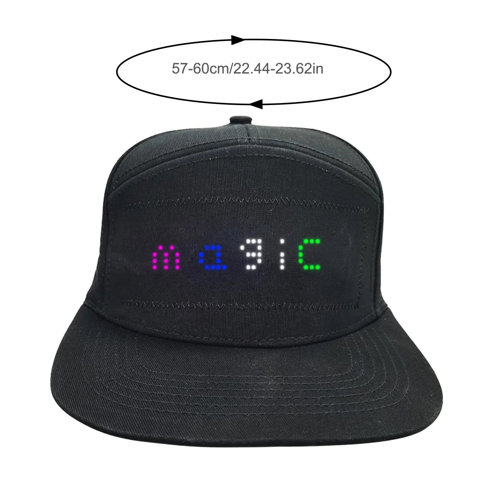 Color Display Hat Bluetooth Editing Tongue Hat Luminous Advertising Hat Sunshade Hat Women Ponytail Beach Cowboy Hats for Women Women's Hats Camping Hats Summer Fedora Happily Ever after Beach