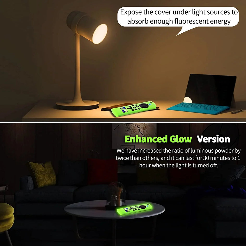 [3 Pack] Amazon Firestik Remote Protection Gen 4k/4k Max Glowing Firetv Protection with Alexa Voice Remote Case Upgrade