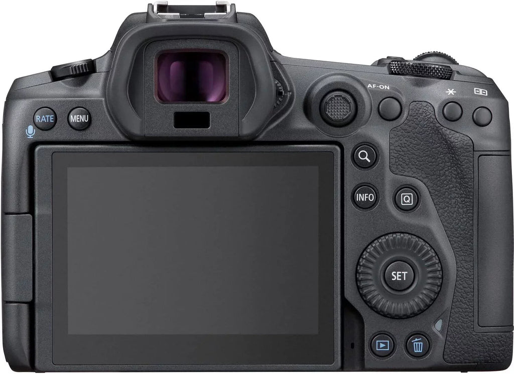 Camera bundle for Canon EOS R5 Mirrorless Camera with RF 24-105mm f/4 L IS USM Lens + Shotgun Microphone with Video Kit Accessories (128GB, Tripod, Flash and More)