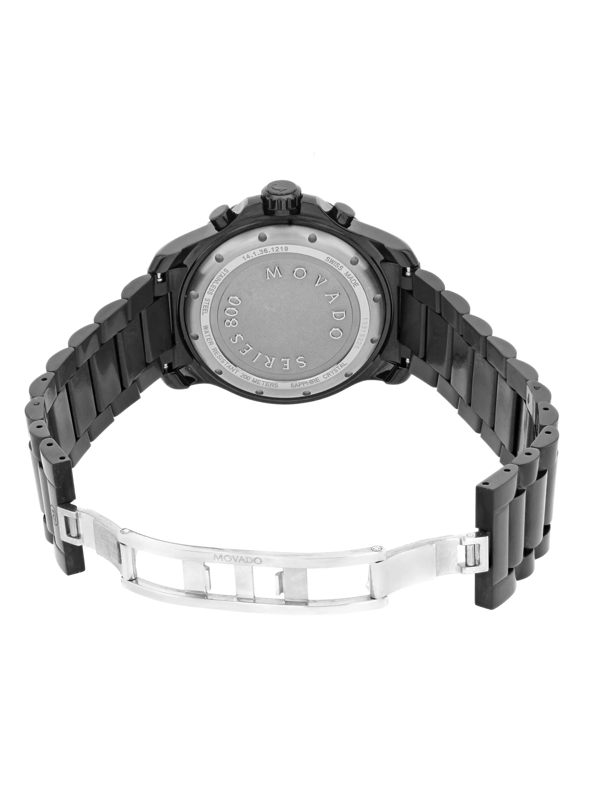 Pre-Owned Movado Series 800 Black PVD Coated Steel Quartz Watch 2600119 (Good)