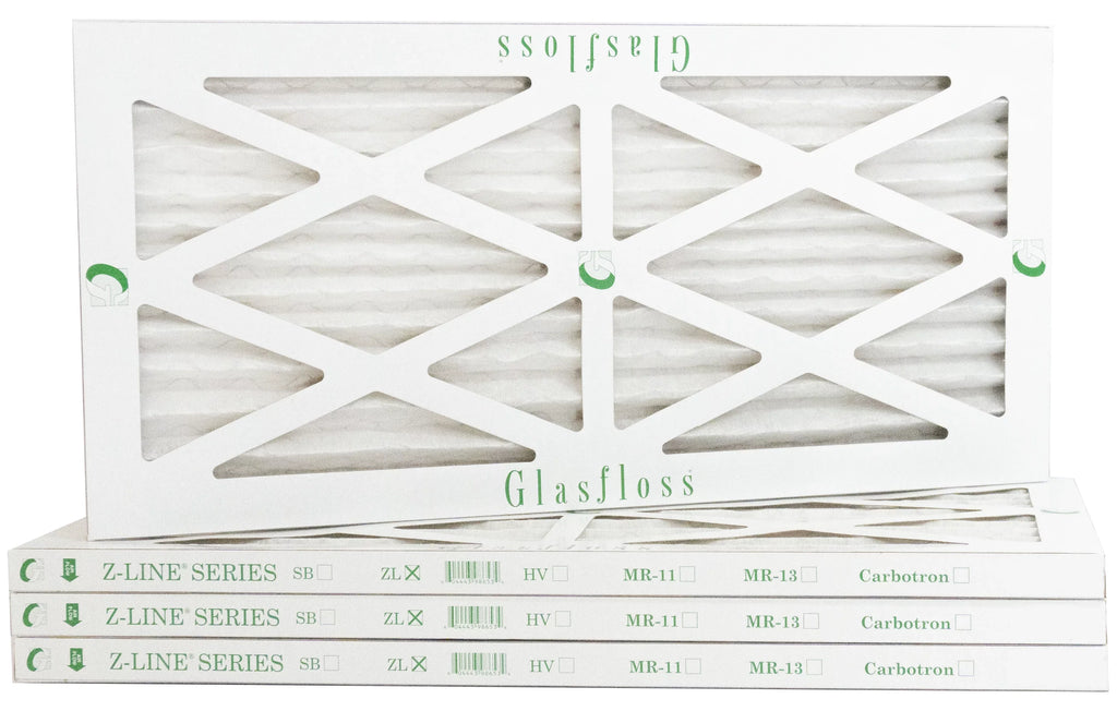 Glasfloss 10x18x1 - MERV 10 -Qty:4 - Furnace Air Filter - Made in USA (Actual Size: 9.5 x 17.5x7/8 inch)