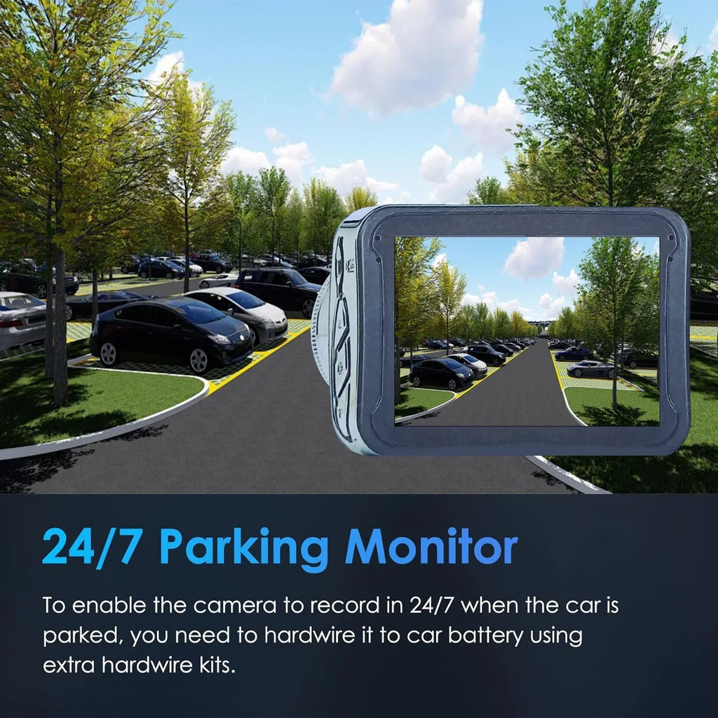 birvsw 1080P Full HD Car Cameras Tachograph for Car Front and Rear - Reliable Car Dashcam with 170° Wide Angle Band Loop Recording and G-sensor - Mini Car Monitor Perfect for Drivers Driver's License