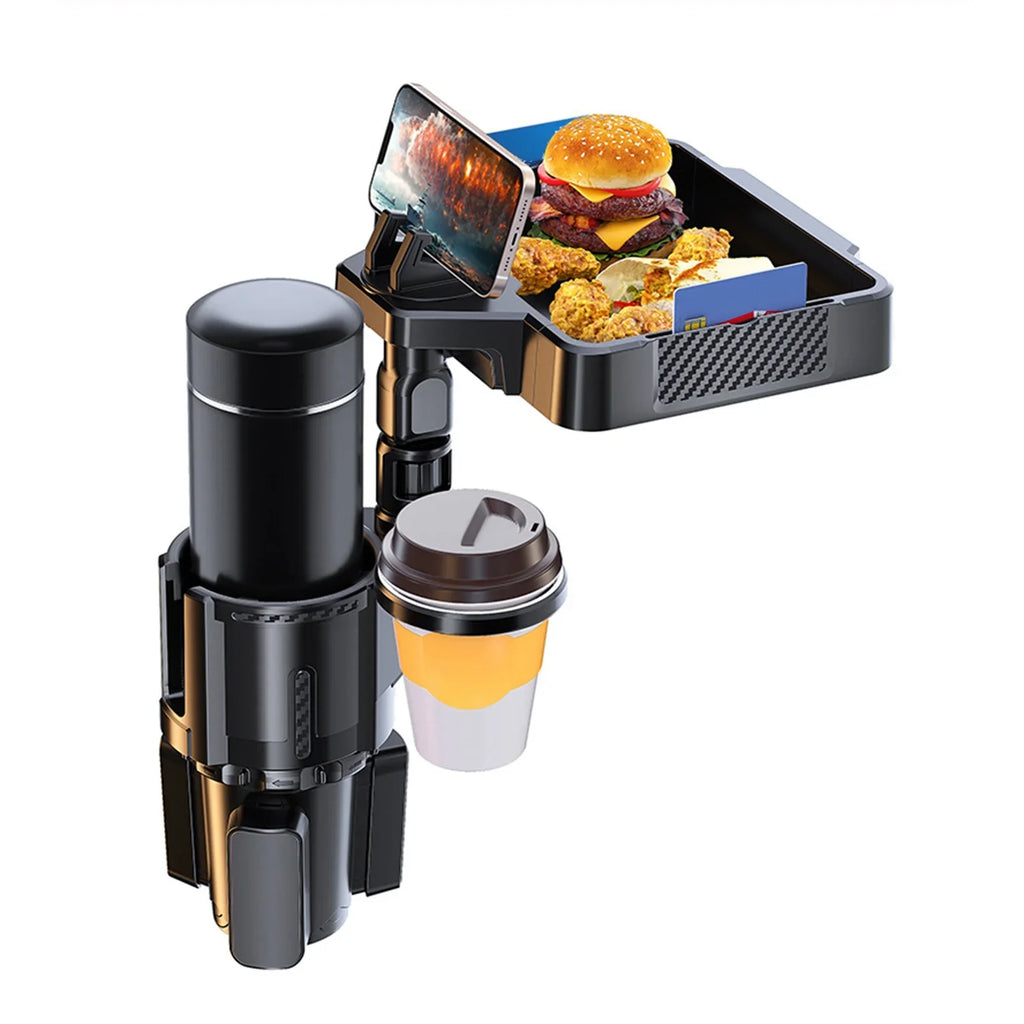 moobody Multifunctional Car Cup Holder Tray, Dual Adjustable Holder, 4IN1 Design for Conveniently Expanding Storage Space in the Car