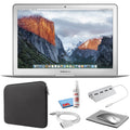 Apple MacBook Air 13-inch (i5 1.6GHz, 256GB SSD) (Early 2015, MJVG2LL/A) - Silver Bundle with Black Zipper Sleeve + Laptop Starter Kit + Cleaning Kit (Refurbished)