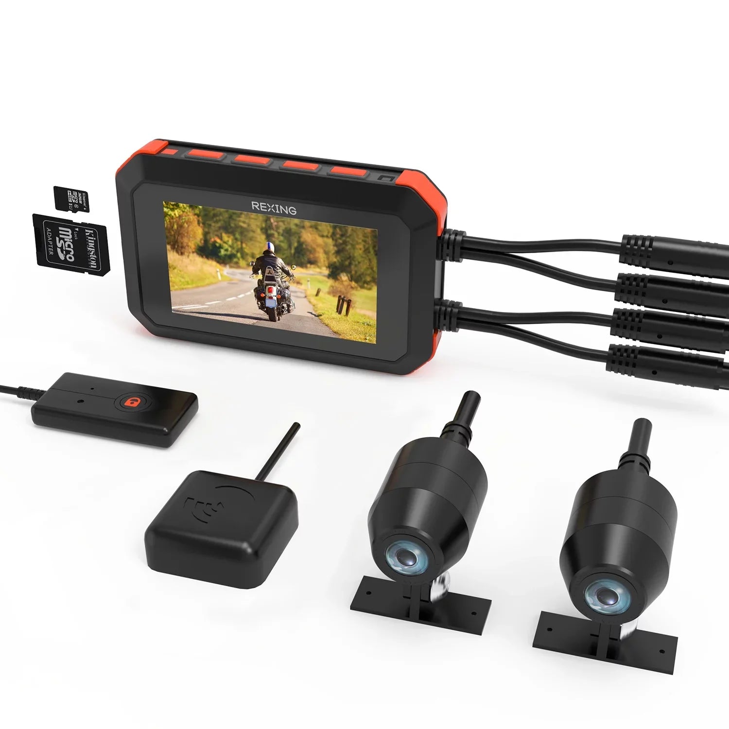 Rexing MTC1 Dual Channel 1080P Motorcycle Dash Cam with Wi-Fi & GPS