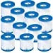 Intex Pool Cartridge Filter 29007E Filter H for New 2015 Pools - Pack of Twelve