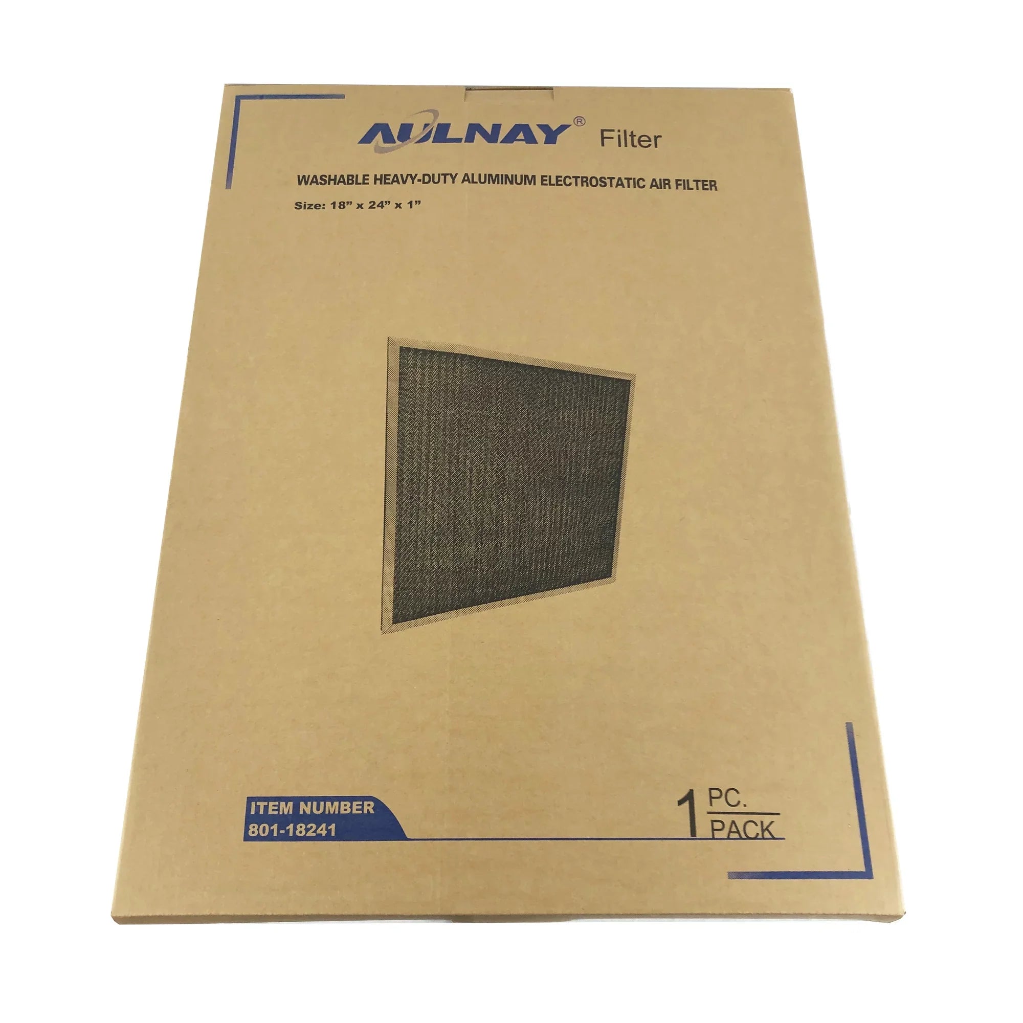 Aulnay Aluminum Electrostatic Air Filter (18" x 24" x1"), Furnace Central AC Filter, Washable Metal HVAC Air Filter