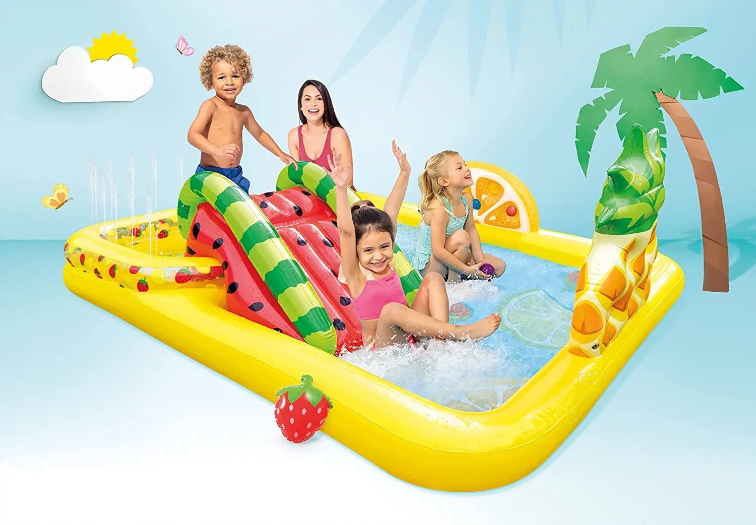 Fruity Inflatable Play Center, for Ages 2+, Multicolor