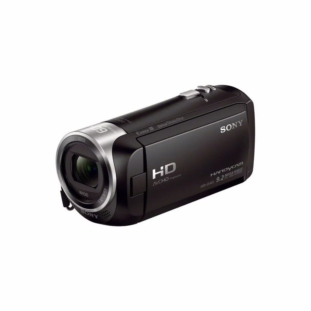 Sony HDR-CX405 Handycam Camcorder (Black) + 64GB microSD Card + Carry Case + Accessory Bundle
