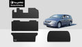 ToughPRO - Full Set with Cargo Mats Matching with HONDA Odyssey - All Climate Heavy Duty (Made in USA) - Black Rubber - 2001