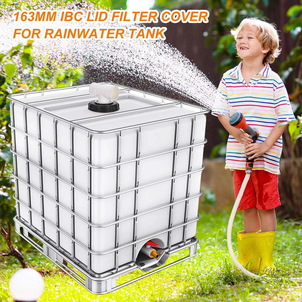 163mm IBC Lid Filter Wrap T-Shaped Rainwater Tank IBC Tote Protection with Washable Nylon Filter