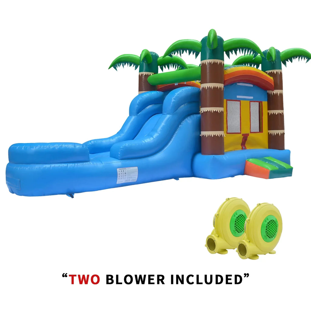GOOSH 12 ft x 22 ft Inflatable Bounce House with Water Slide and Air Blower, Commercial Bounce House Water Slide for Backyard Outdoor Fun, Inflatable Water Slide Bounce House with Fun Bouncy Area