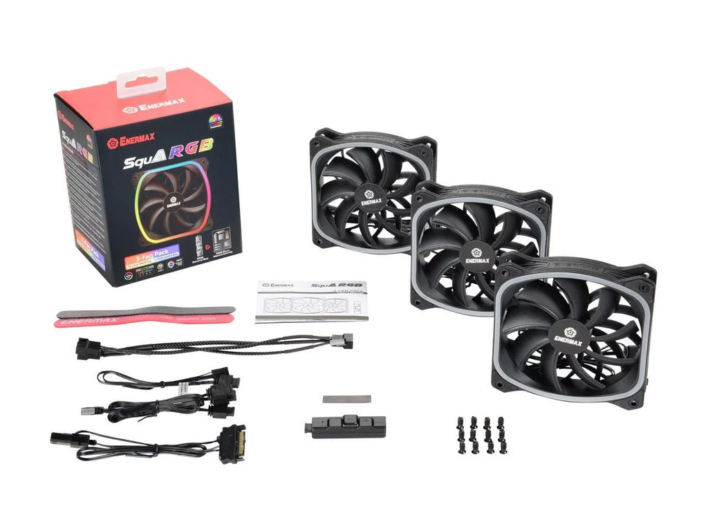 Enermax SquA RGB 120mm Case Fan 3pk
