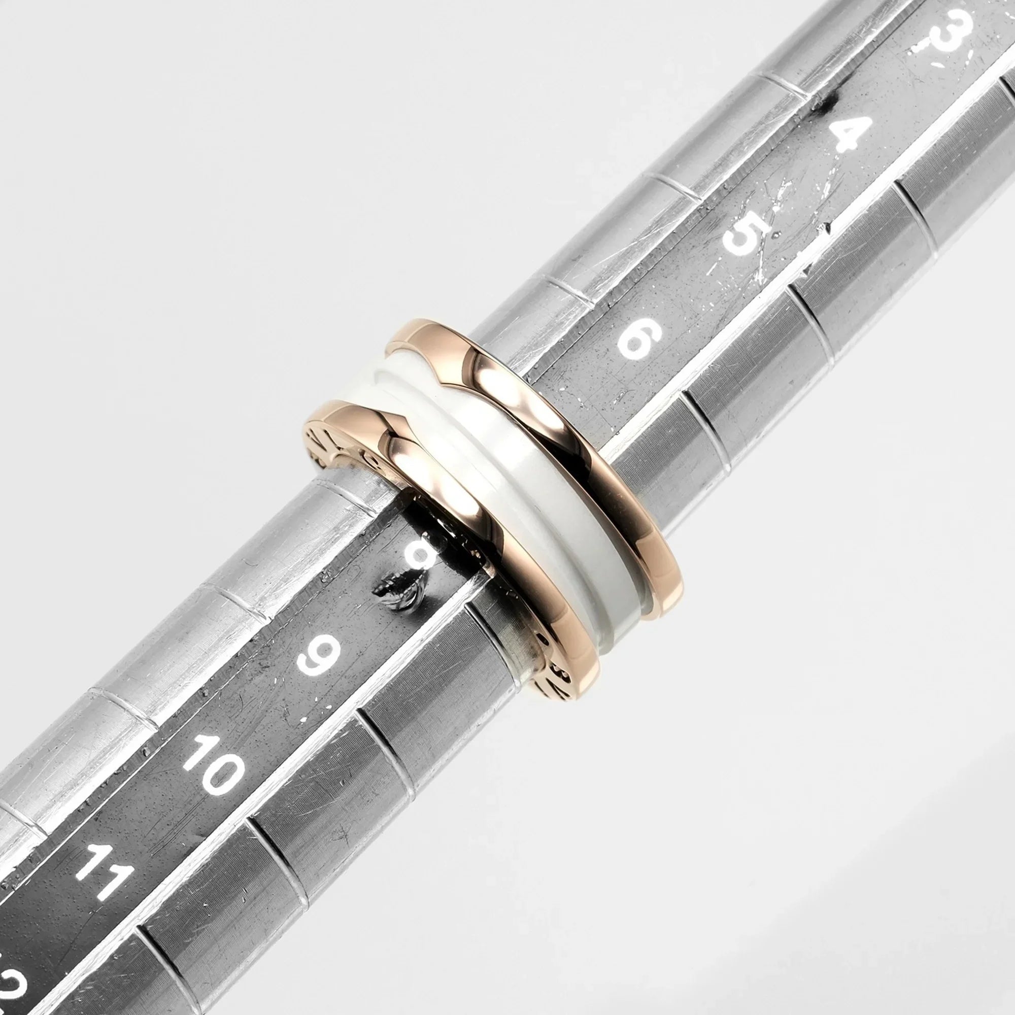 Pre-Owned Bvlgari BVLGARI B Zero One Ring K18 PG Pink Gold Ceramic Approx. 7.22g I112223130 (Good)
