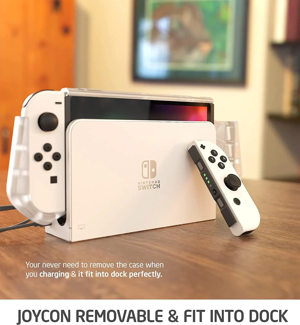 Dockable Case for Nintendo Switch O 2021, [Blade Series] TPU Grip Protective Wrap Accessories Matching