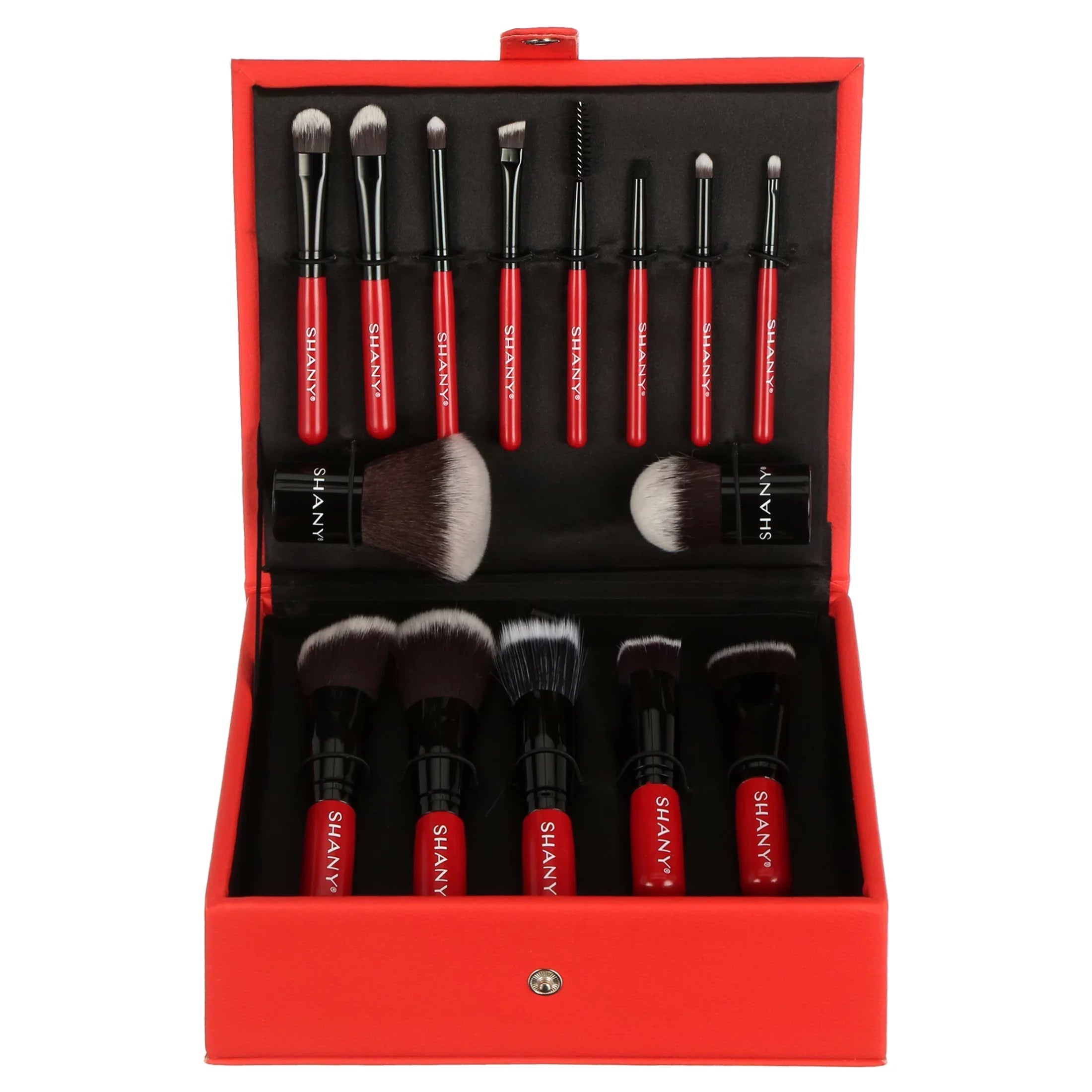 SHANY Vanity Vox- 15 Pc Premium Cosmetics Brush Set with Stylish Storage Box and Stand