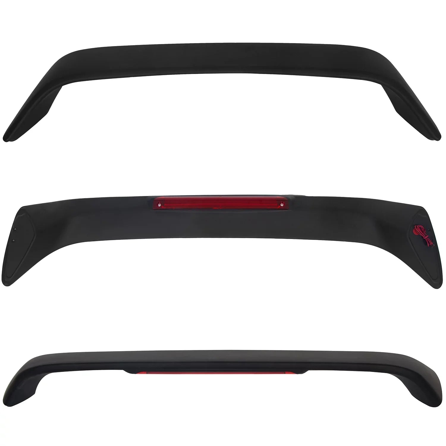 Kojem T-R Style Rear Trunk Lid Spoiler Wing Winglet with LED Brake Light Lamp Matte Black for 1996 1997 1998 1999 2000 Honda Civic 2DR