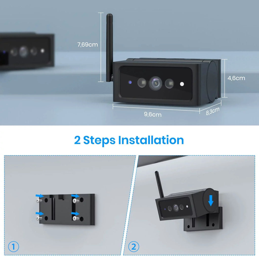 AUTO-VOX 1080P RV Backup Camera Wireless for Solar4 Only,No Wires Installation Rear View Camara, IR Night Vision Back up Camera System for Car,Truck