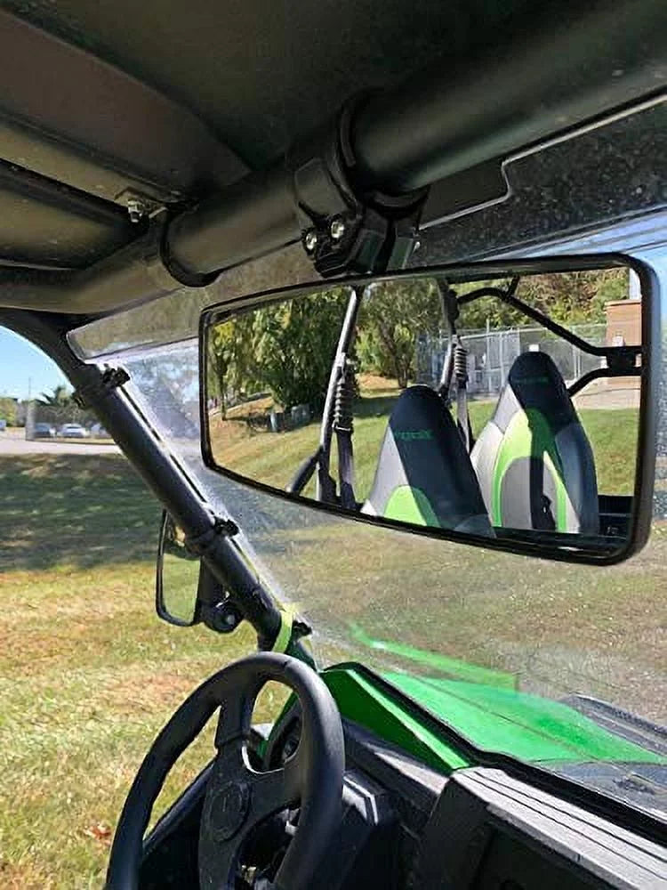 Universal UTV 1 1/2"-2" Roll Bar Mount REARVIEW MIRROR Fits Kawasaki Polaris Honda Yamaha Kubota John Deer - 98310
