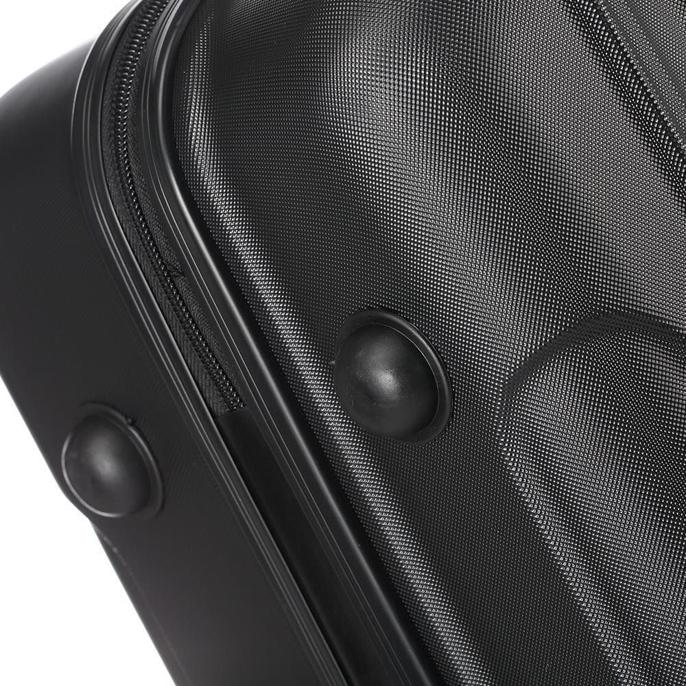 SalonMore 3 Piece Hardside Lightweight Spinner Luggage Bag Set With TSA Lock Black
