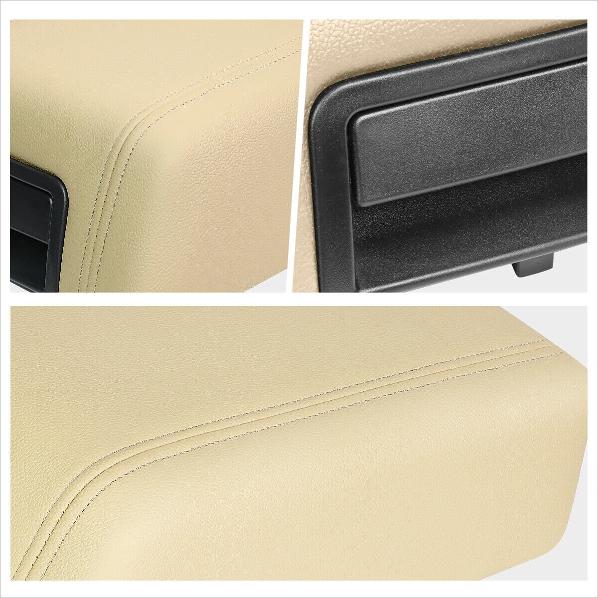 Teledu Beige Center Console Top Lid Repair Kit Armrest Latch Wrap For Ford Lincoln