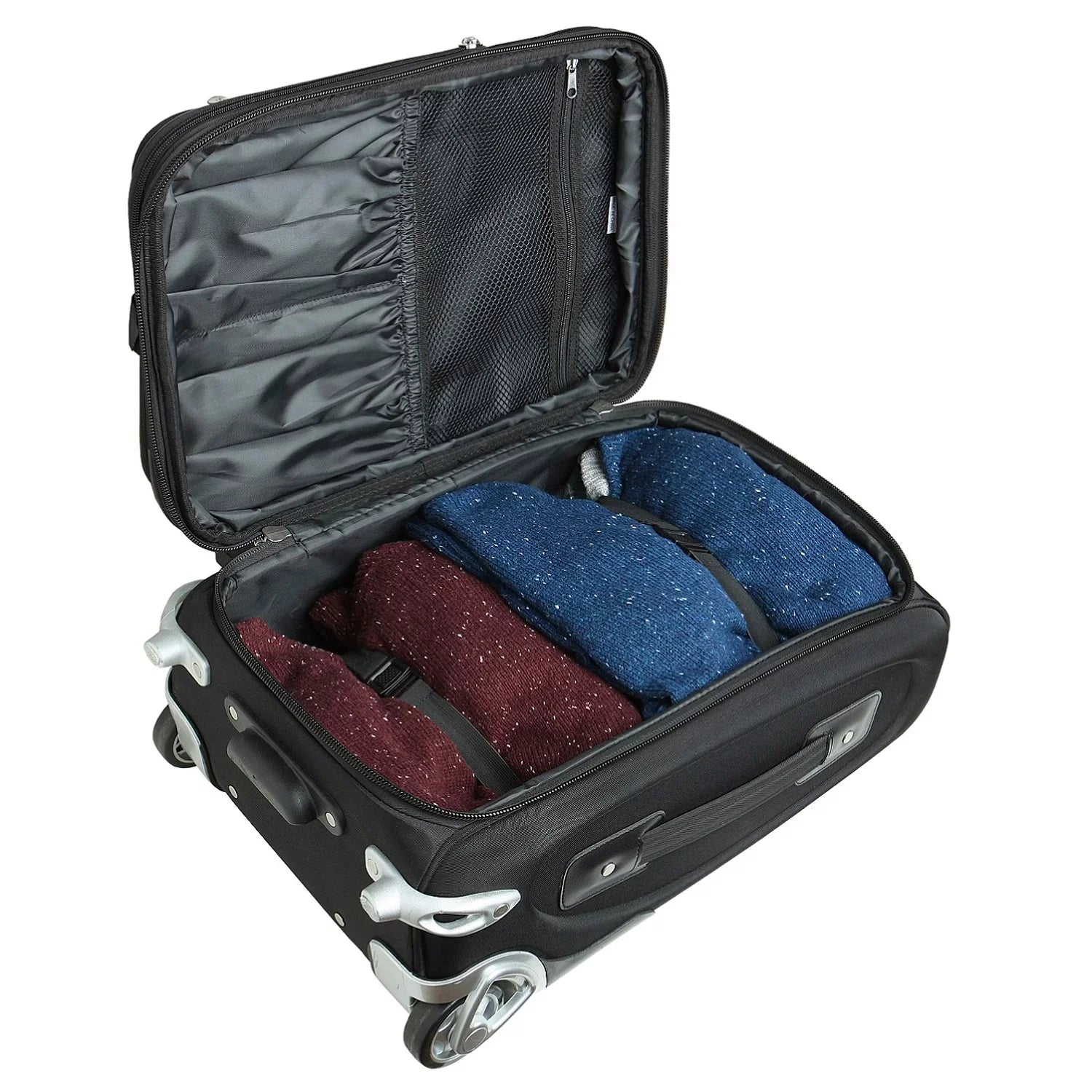 MOJO Black Philadelphia Eagles 21" Softside Rolling Carry-On Suitcase
