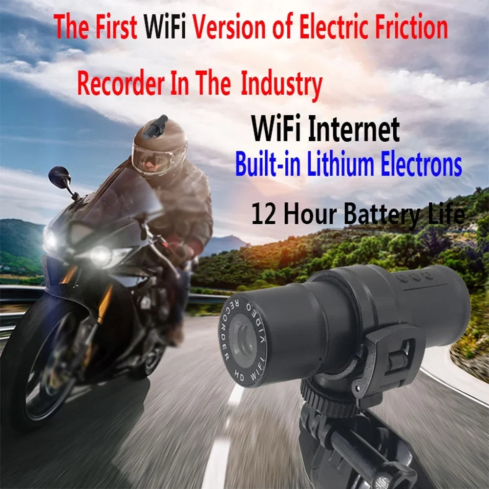 OWSOO Motorbike 1080P Sports Action Recorder Waterproof DVR Video Cam WiFi Connection for Bike Motorcycle Electric Bike