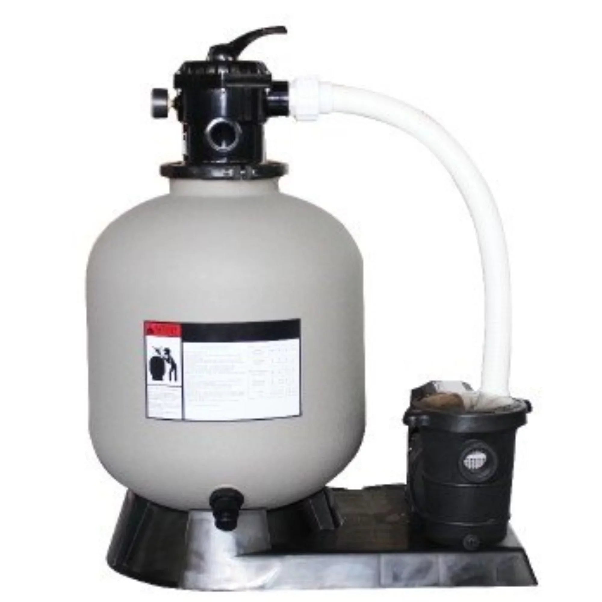 Swim Central 1.5 HP Sand Filter Combo with Pump Pressure for Above Ground Pools, 19-Inch