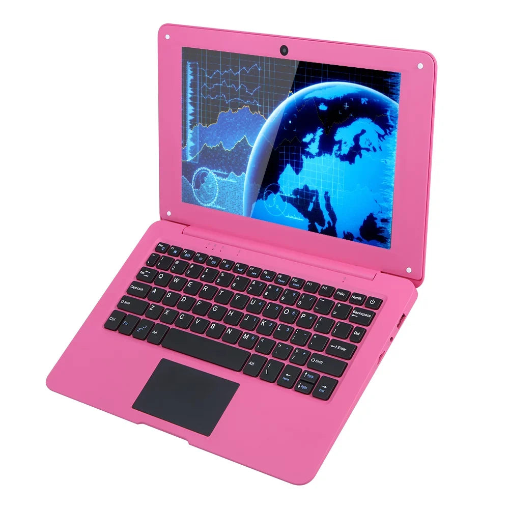 Tomshine Portable Windows 10 10.1inch Netbook Support TF card with Quad Core Processor/ 2GB+64GB/ Wi-Fi/ BT/ HD Pink Plug