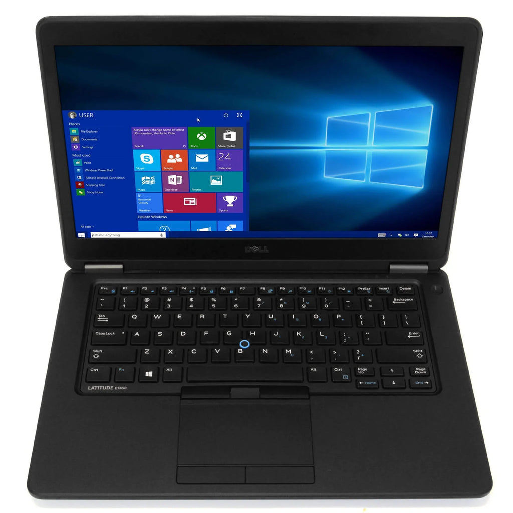 Used E7450 Laptop B Grade i5 Dual Core Gen 5 4GB RAM 128GB SSD Windows 10 Home 64 Bit