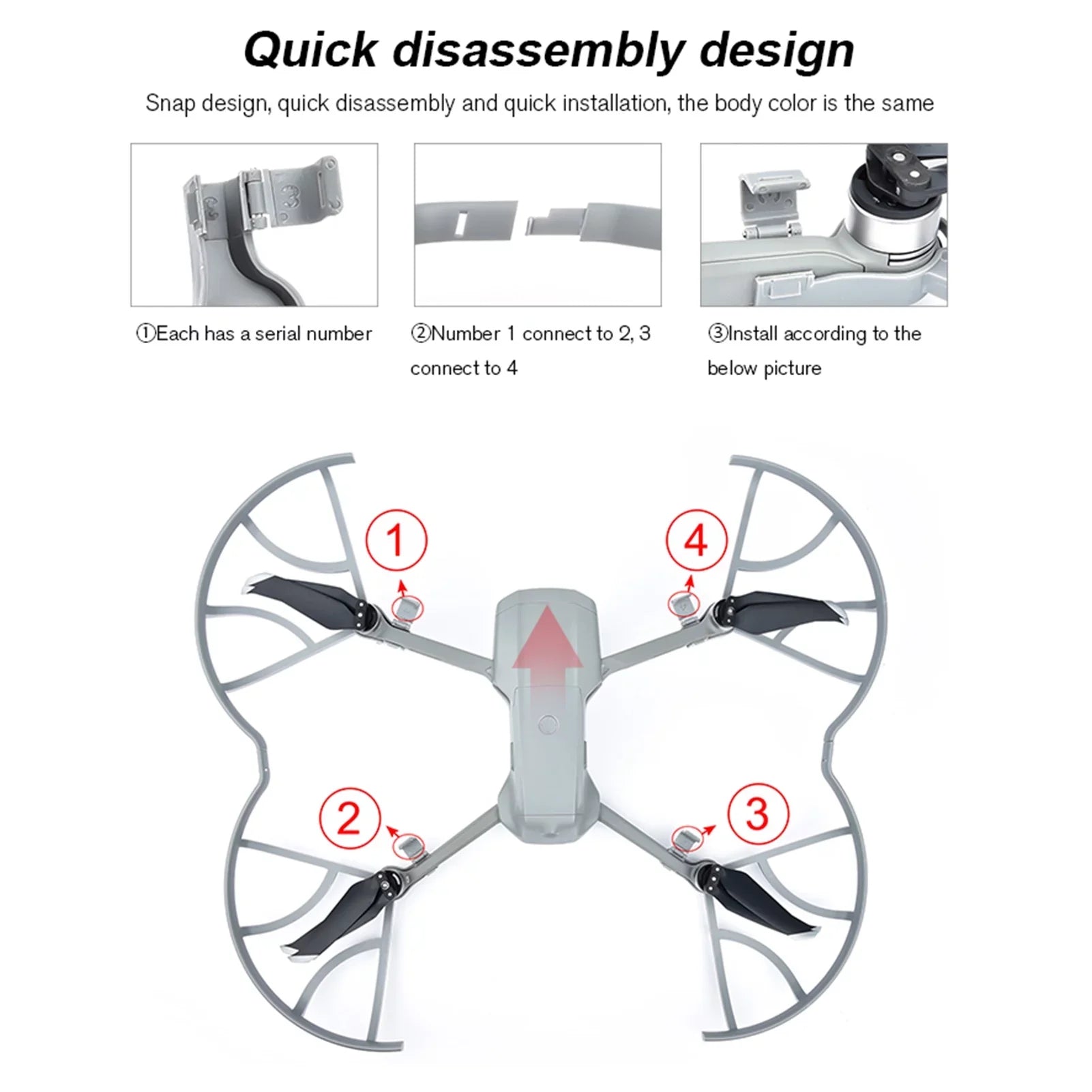walmeck Fitting with AIR 2S/Mavic Air 2 Propeller Guards Removable Propellers Protector Drone Accessories