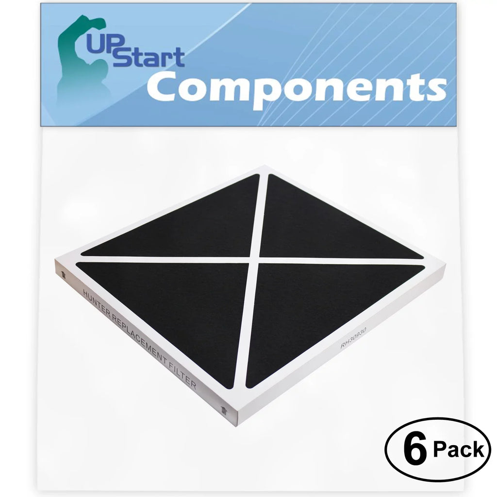 6-Pack Replacement for Hunter 30375 Air Purifier Filter - Fitting with Hunter 30930 Air Filter