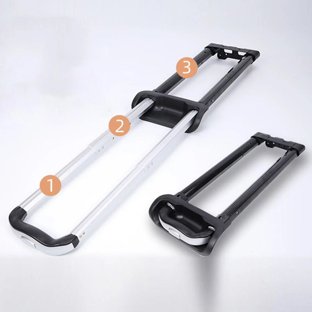 Telescoping Replacement Handle, Parts adjustable Pull Rod, Black for Luggage Case Speaker Trolley Cart Suitcase Ice Bucket , Three Sections