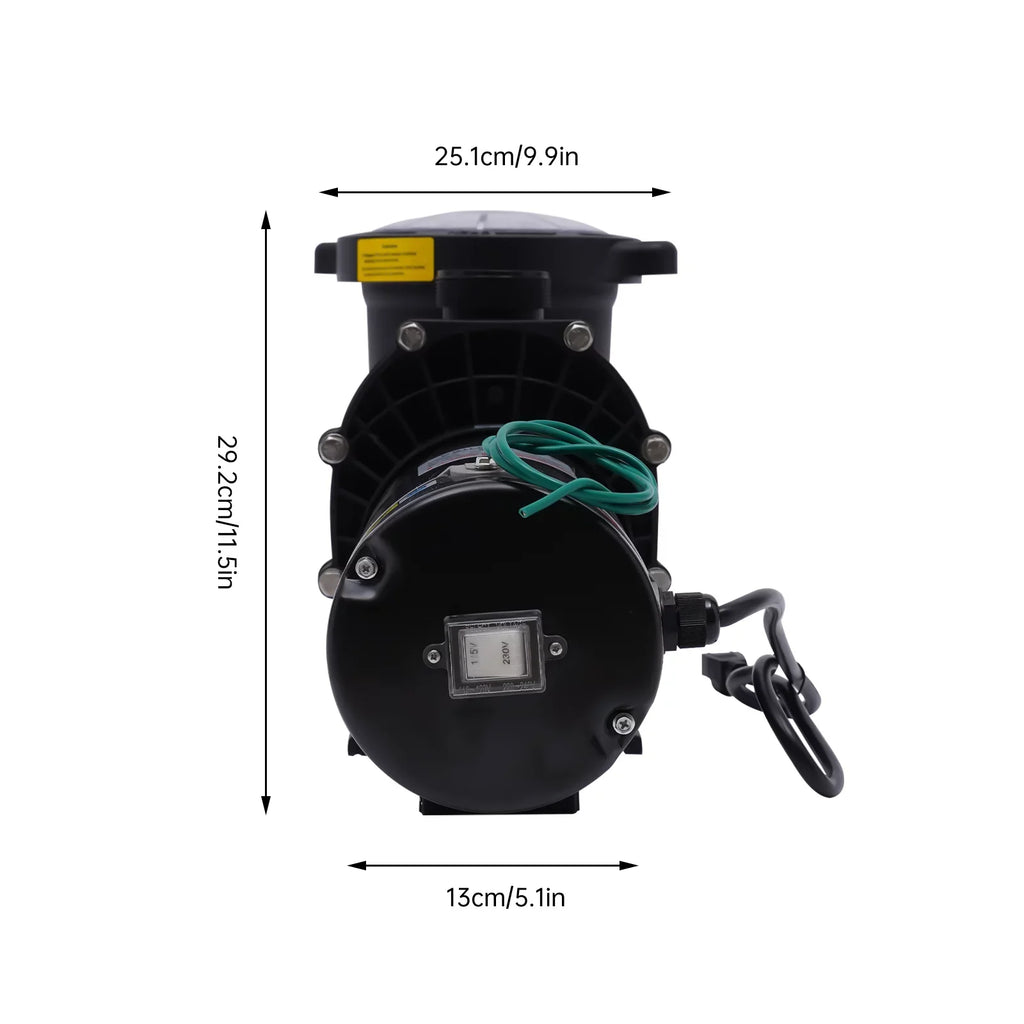 Miumaeov 2HP 6815GPH In-Ground Pool Pump, Dual Voltage Inground/ Above Ground Swimming Pool Pump with Strainer Basket and Connectors