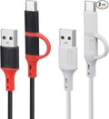 Smays Replacement Power Cord for Alexa - 6ft Micro USB Cable Support Charger and Data Transfer (2-Pack)