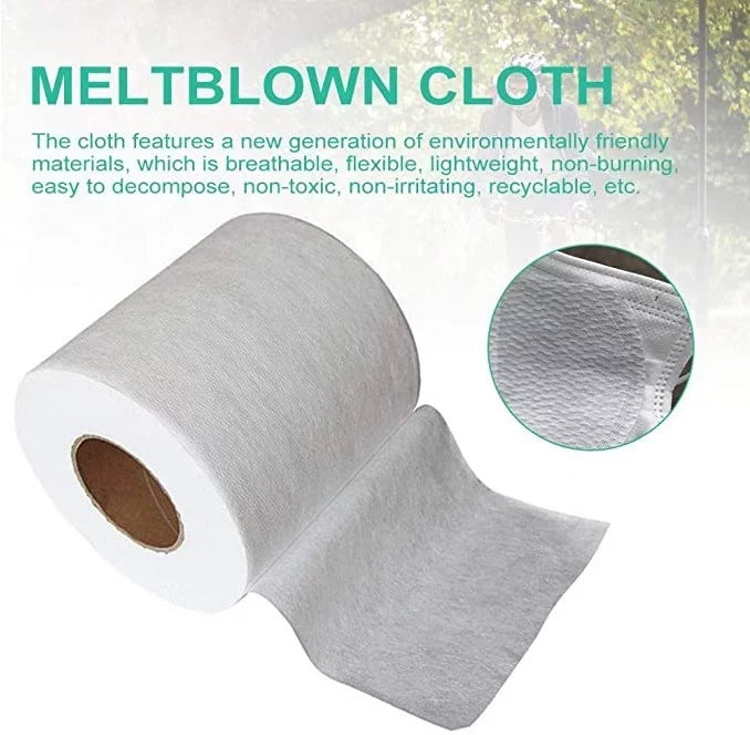 Meltblown Nonwoven DIY Fabric Mouth Face Craft Filter Interlining Cloth 5/10/20M/30M/50M/100M
