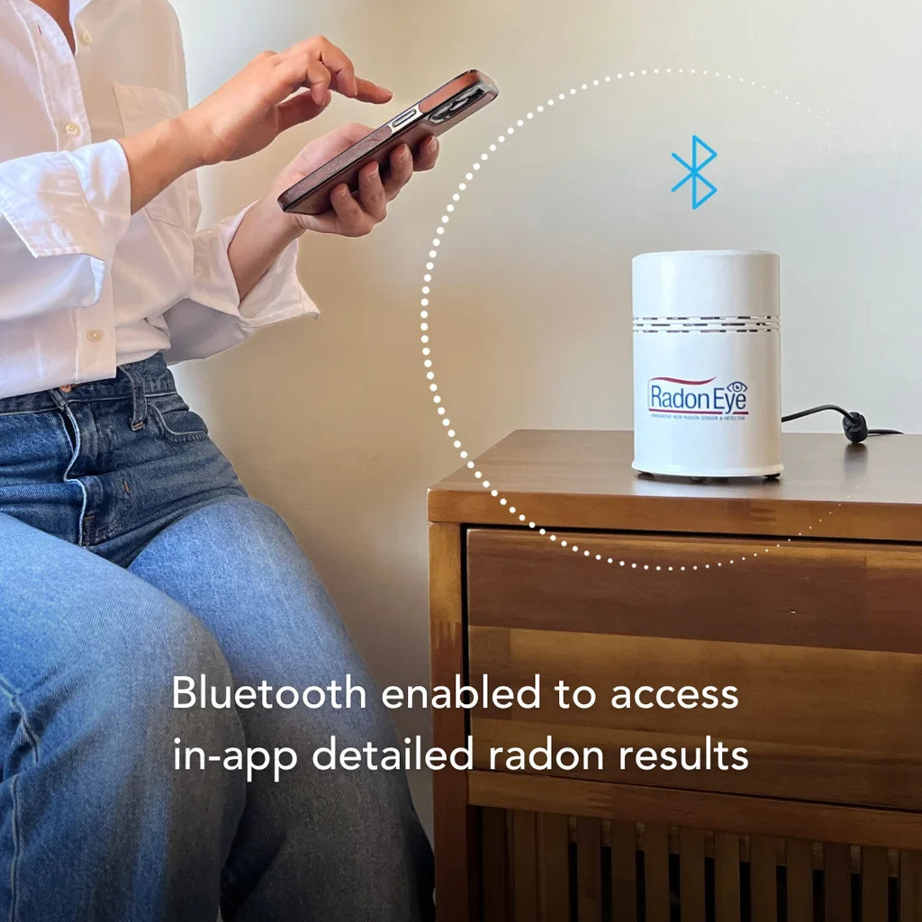Ecosense RD200W RadonEye, Home Radon Detector, Fast & Reliable Real-Time Radon Monitor , OLED Display, Easy Setup with App, Bluetooth,
