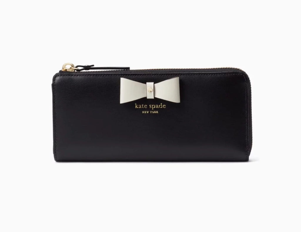 Kate Spade Baldwin Street Nisha Wallet WLRU3285 BLACK / CEMENT
