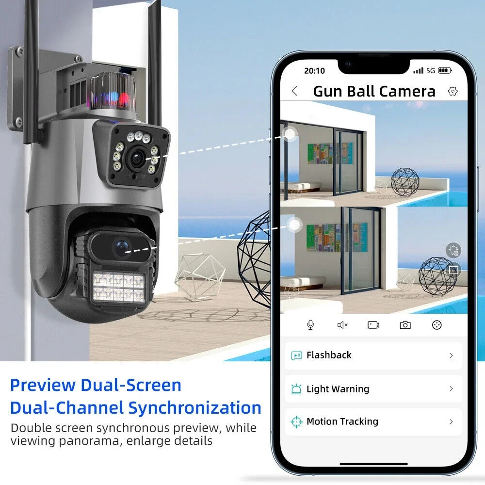 IP66 Outdoor Waterproof Camera Real-time Two-Way Audio Enhanced Dual Antenna TF Card Slot 1080P HD