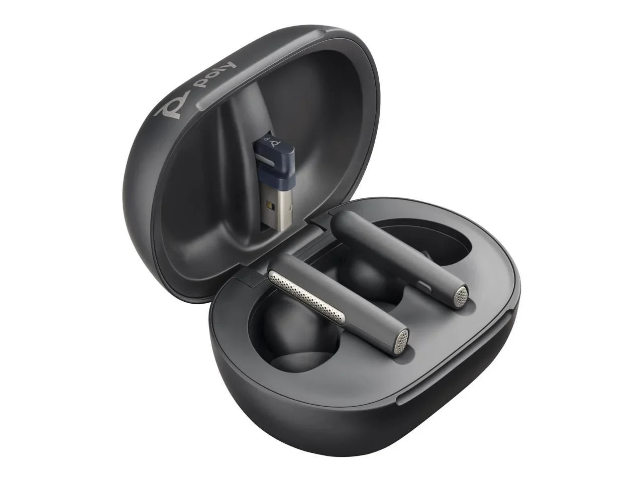 Poly Voyager 4245 Office Headset - Mono - Wireless - Bluetooth - 328 ft - 20 Hz - 20 kHz - On-ear - Monaural - Supra-aural - Noise Cancelling Microphone