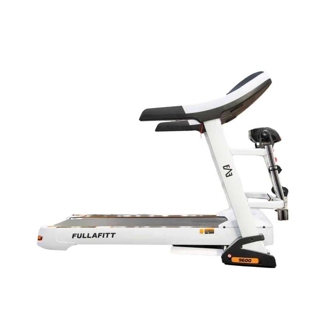World Best Folding Treadmill by FULLAFITT, 4.5HP, Massage Belt, Wide LED Monitor, Bluetooth, Speakers, Preset Programs, Pulse Grip, Pressure Free Running Board
