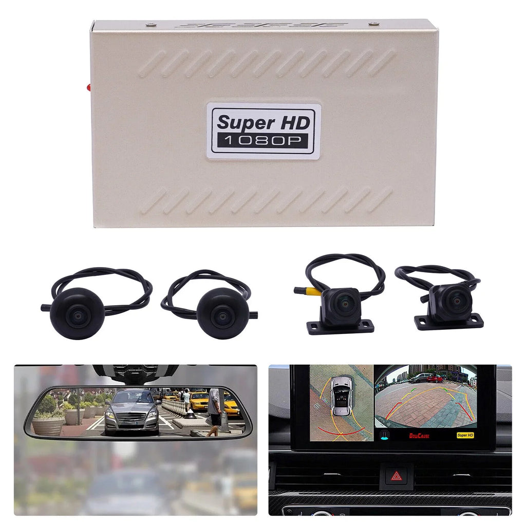 Miumaeov 1080P 4-camera Car DVR Recording 360° Seamless Bird View Panoramic System Kits
