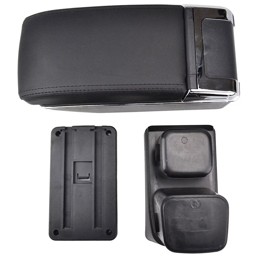 Dual-layer Car Arm Rest Center Console Armrest Box Tray For Honda Fit Jazz 2009-2013