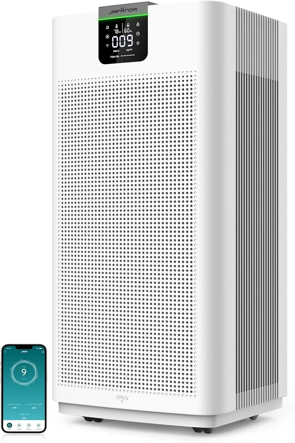 Jafanda Smart Air Purifier 4575 Sq.ft H13 HEPA APP & Alexa for Allergies for Home & Office JF999